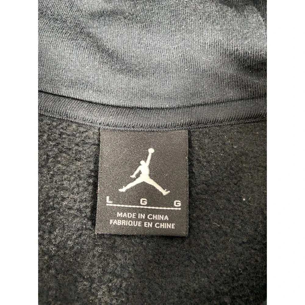 Air Jordan Hoodie Men's Large Black Full Zip Graphic 23 Long Sleeve Sweatshirt